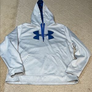 Under Armour Men’s Hoodie – XL – Gray/Blue – Loose Fit
